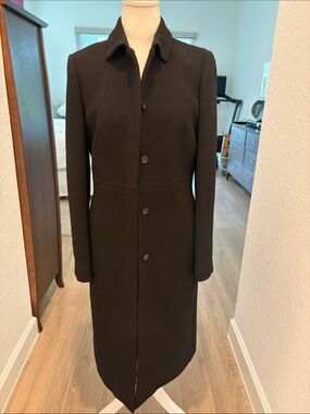 J. Crew Women's Black Long Tailored Coat